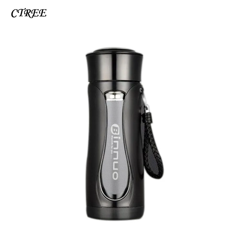 

CTREE 320ml Convenience Travel Mugs Glass Men Office Glass Double Layer Portable Business Solid Filter Anti-Drop Water Cup C306