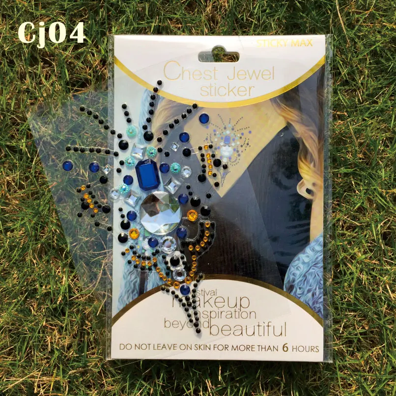 1 шт. блестящая наклейка на груди может быть приклеена к праздничным драгоценным