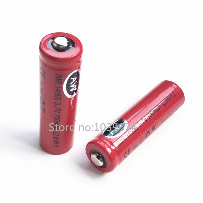 14500 700mah 3 7 V Li ion 2.6WH заряжаемые батареи для Мощность банк (Tip top) Бесконтактное