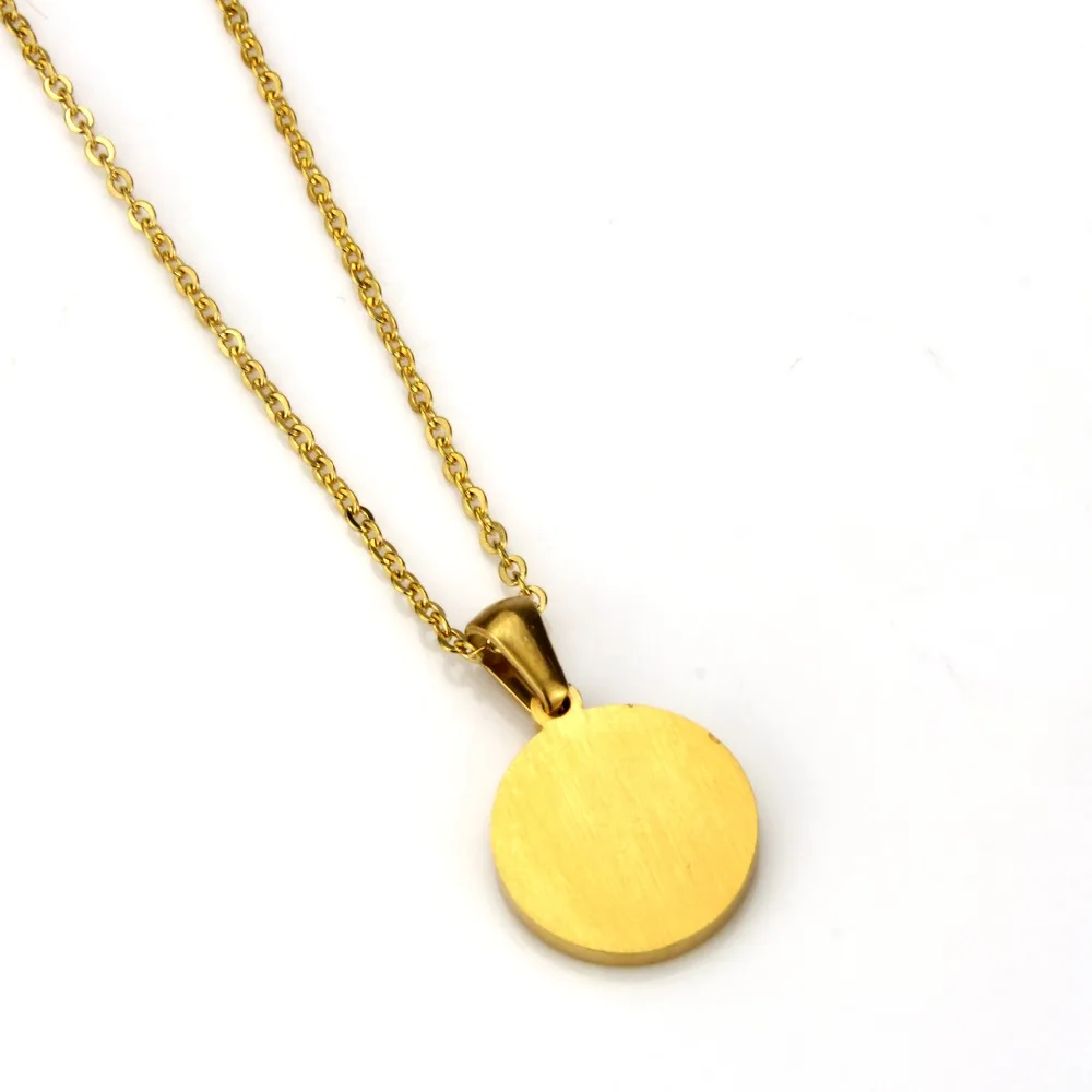 Unique Smiling Face Gold Stainless Steel Link Chain Round Shape Shell Spiritual Pendulum Pendant Necklace Jewelry Gift Party | Украшения и