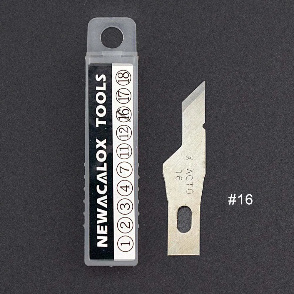 NEWACALOX 20 шт. лезвие из нержавеющей стали для пленки для мобильных телефонов инструменты резак рукоделие хобби нож DIY скальпель резьба по дереву PCB ремонт - Цвет: Blade-16-20