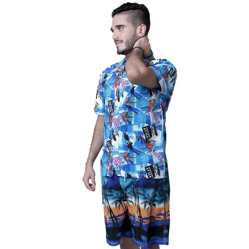 2019 new summer men short sleeve beach shirts coconut tree design casual L-4XL drop shipping ABZ282 | Мужская одежда