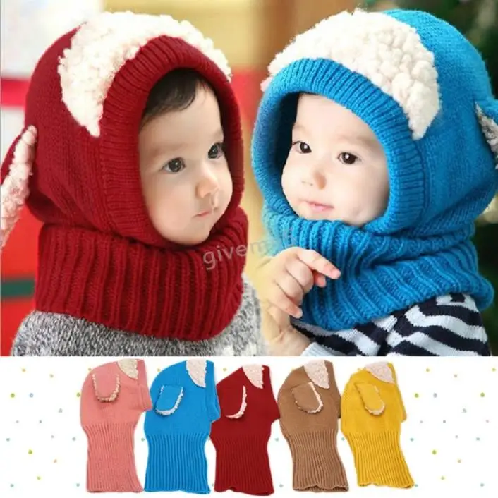 2014 Classic Knitted Cute Baby Cap Winter Beanie Headdress Head Warmer Kids Hat Top Quality Hot Sale | Тематическая одежда и