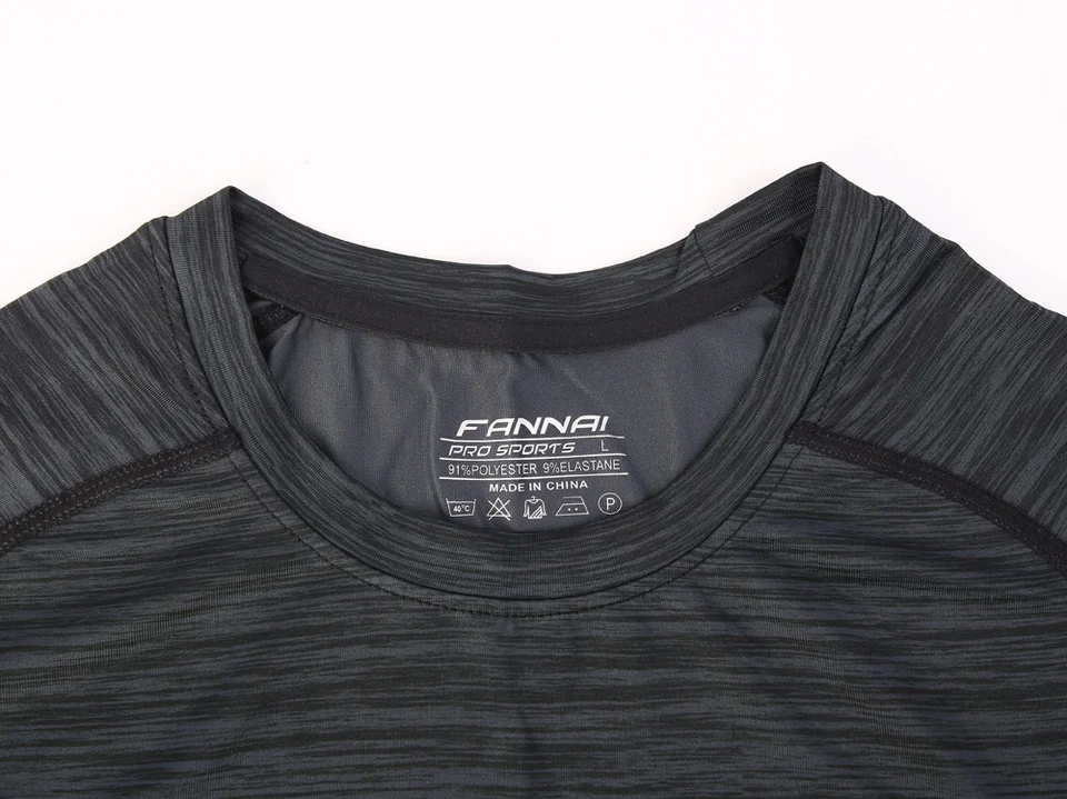 FANNAI сжатия Беговая футболка для Для мужчин плотно Sportwear Dry Fit Gym Фитнес футболка Для мужчин s тренинга с длинным рукавом рубашка AM311