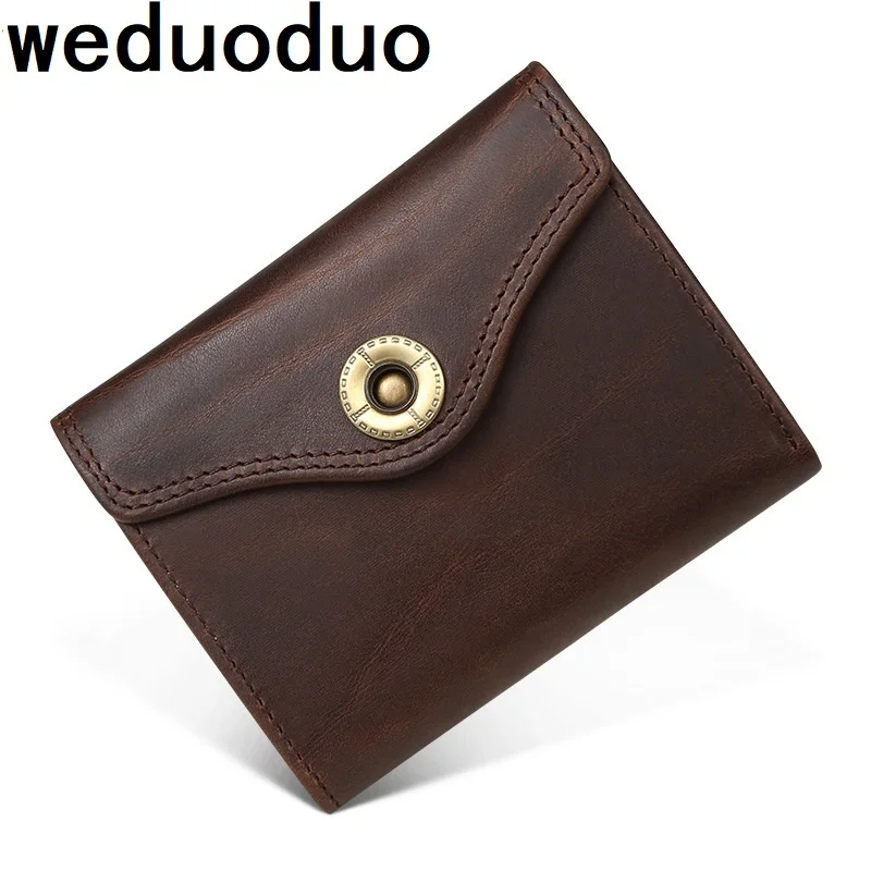 Weduoduo новый мужской кошелек 100% натуральная кожа Повседневный держатель для