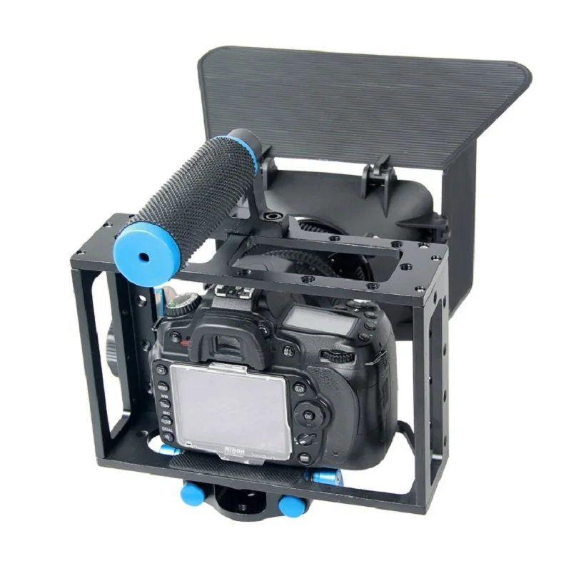 Ручной комплект DSLR Rig 3 в 1 клетка для камеры + Follow Focus Матовая коробка Canon 5D2 5D3 6D 7D 60D