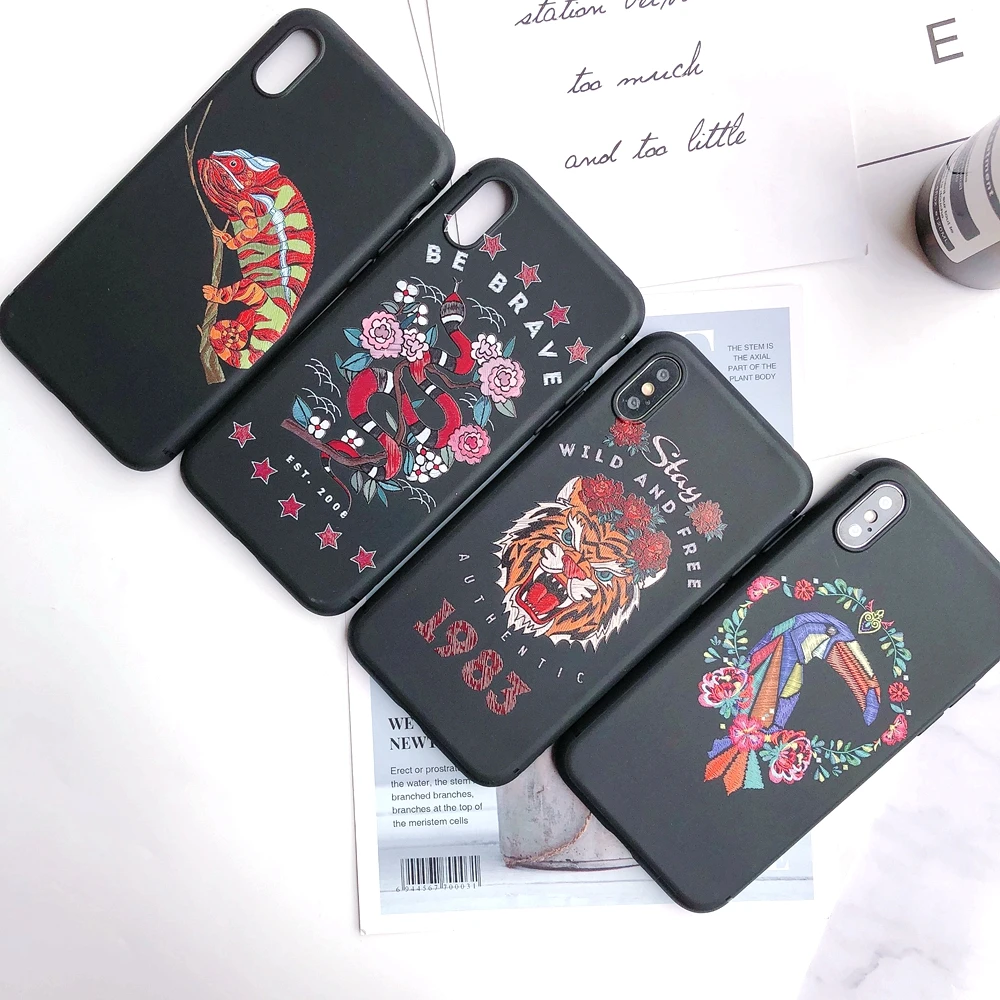 Силикон для Coque iPhone 7 XS корпус окрашен Тигр Единорог крышка на принципиально 6 6s 8