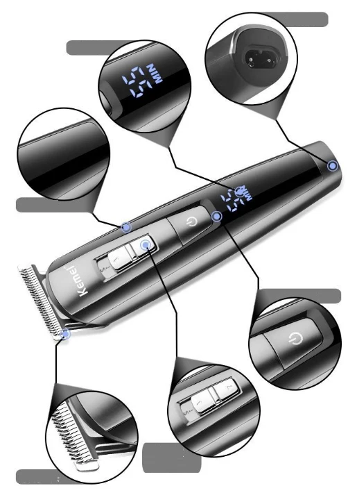 Kemei km-1628 новинка аккумуляторные триммеры для волос профессиональные