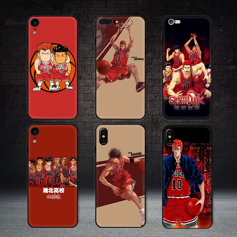 Чехол для iPhone x xr xs max Slam dunk матовый баскетбольный чехол iphone 5 5s se 7 8 6 6S Plus мягкий