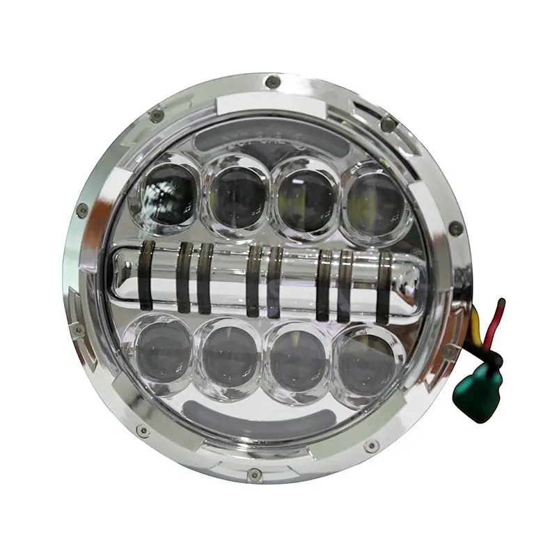 

TNOOG For Jeep Wrangler Headlights 7 Inch Round LED Headlight Kit DLR Light Assembly For Lada Niva 4x4 Urban UAZ Hunter