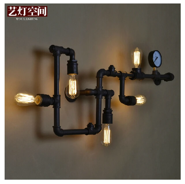 Настенный светильник винтажный для домашнего декора|apliques pared|water pipe wall lamplamp sconces |