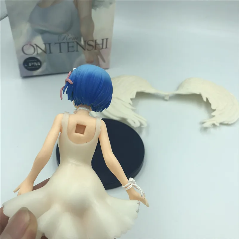 Аниме Re: жизнь в другом мире от zero Angel wings Rem Прозрачное платье ПВХ фигурка Милая Rem модель игрушки 23 см