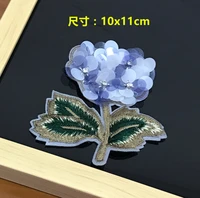 1pc blue rose flowers 3d handmade rhinestone beaded patches for clothing diy sew on parches embroidery applique floral