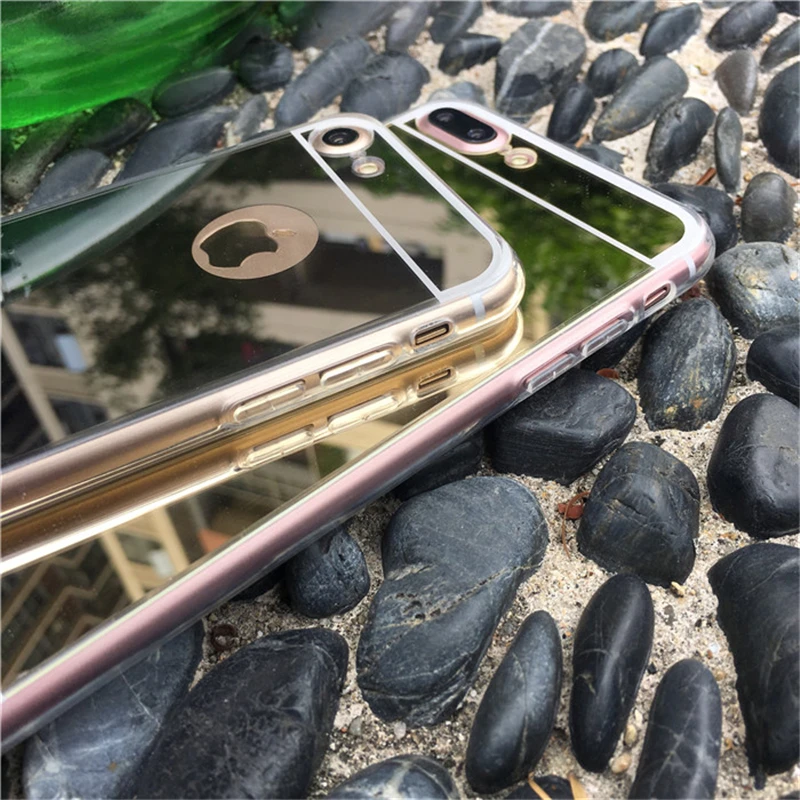 Силиконовый зеркальный чехол для сотового телефона iPhone 6 s S XS Max X 10 XR 8 7Plus 5 5S 5SE 6plus