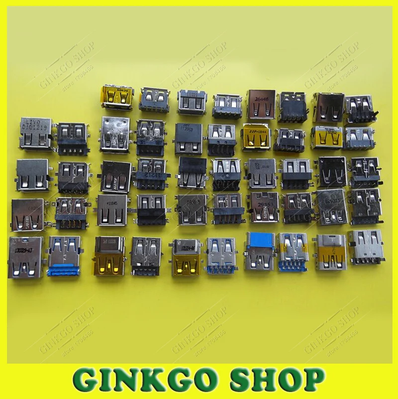 

25Models, 100pcs Commun 2.0 3.0 USB Charging port Connector for Lenovo HP Dell Acer Free Shipping