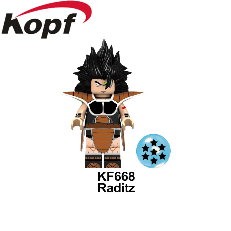 KF668 Without Box Одиночная строительные блоки Dragon Ball серия кирпич Broli Son Goku Torankusu Gogeta фигурки для детской коллекции игрушки KF6098 - Цвет: KF668 Without Box
