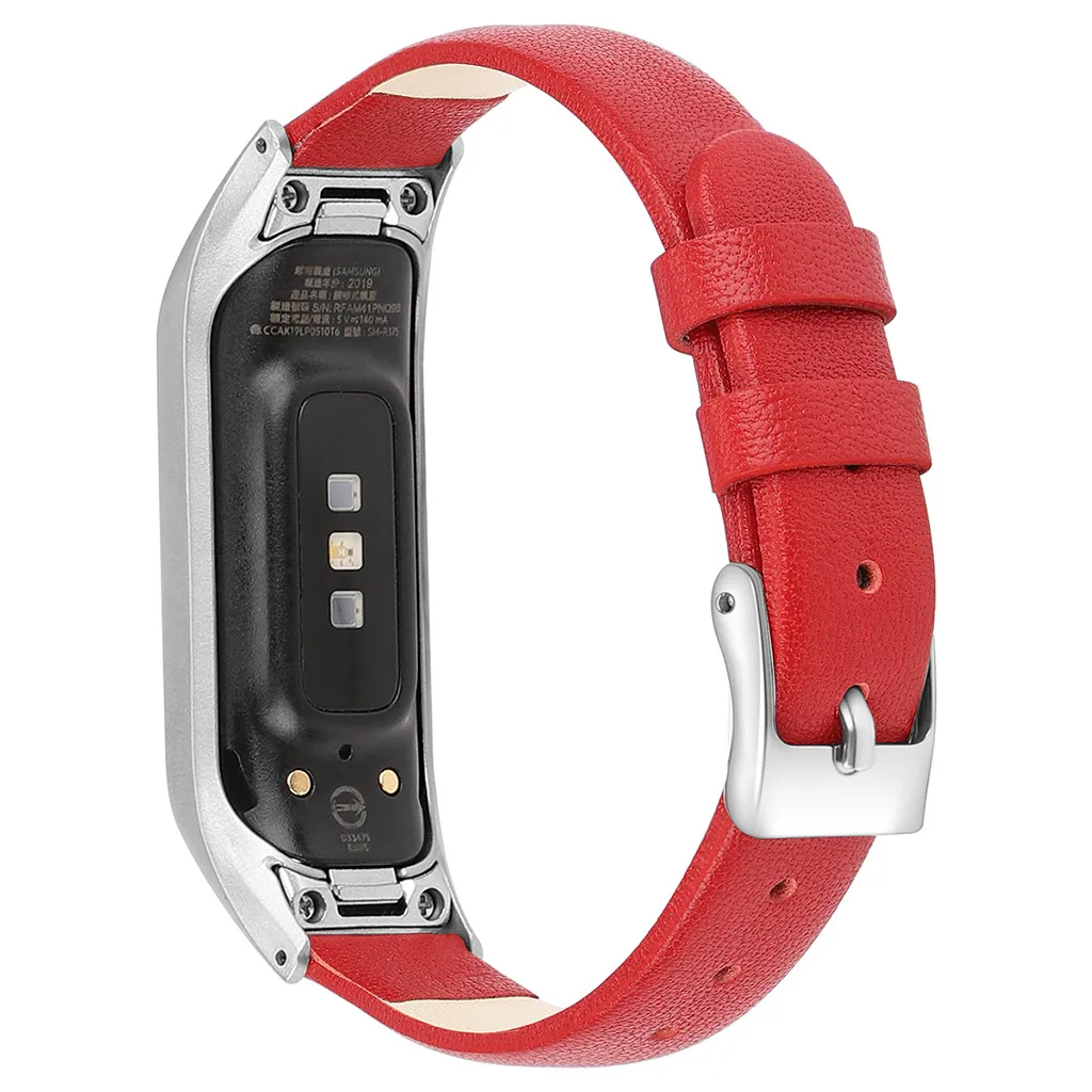Роскошные Сменные кожаные часы ремешок браслет для samsung Galaxy fit-e R375 унисекс мягкий браслет подарки для друга черный