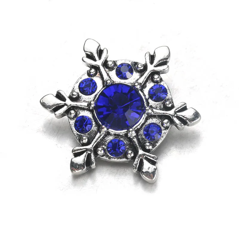 Горячая оптовая продажа высокое качество Снежинка 18 мм Металлические Кнопки