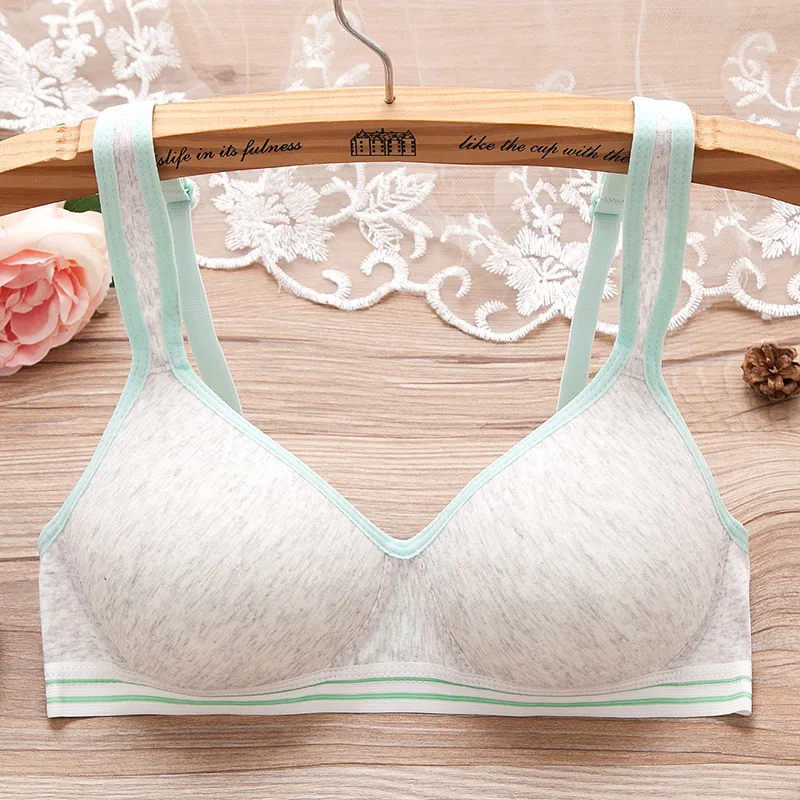 

Student Young Girls First Wireless Training Bra Teenage Girl Underwear Teen Children Thin Cup Bra 12-18Y Youth Small Breast Bra