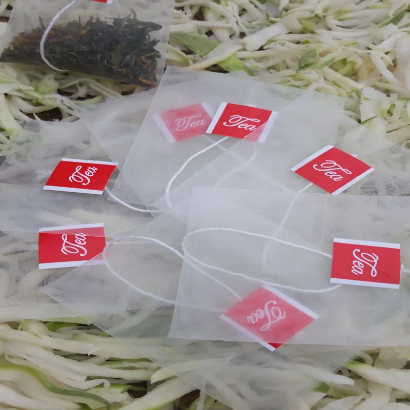 5000 unids/lote de bolsas de t&eacute; de pir&aacute;mide vac&iacute;as de nailon, Infusor de t&eacute;, colador de t&eacute;, 5,8 cm x 7cm, LX0120-1