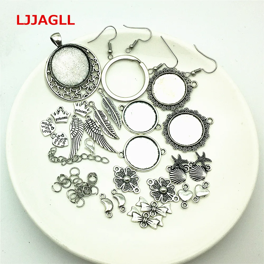LJJAGLL 2 цвета 50 шт./компл. из цинкового сплава ручной работы Diy ювелирных изделий