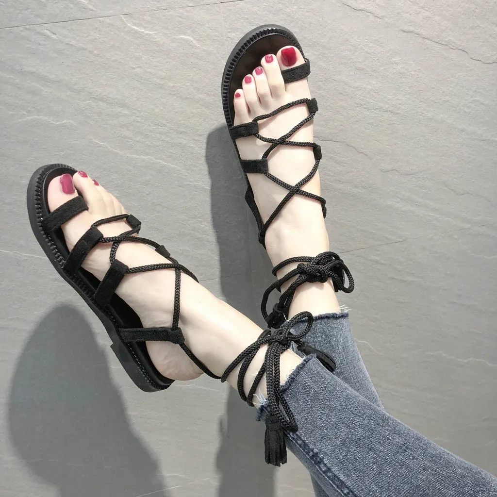 SAGACE сандалии в римском стиле женская обувь на плоской подошве модная летняя