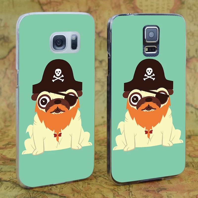 E0833 Pug In A Crew Transparent Hard PC Case Cover For Samsung Galaxy Note S 3 4 5 6 7 8 9 Mini Edge Plus |