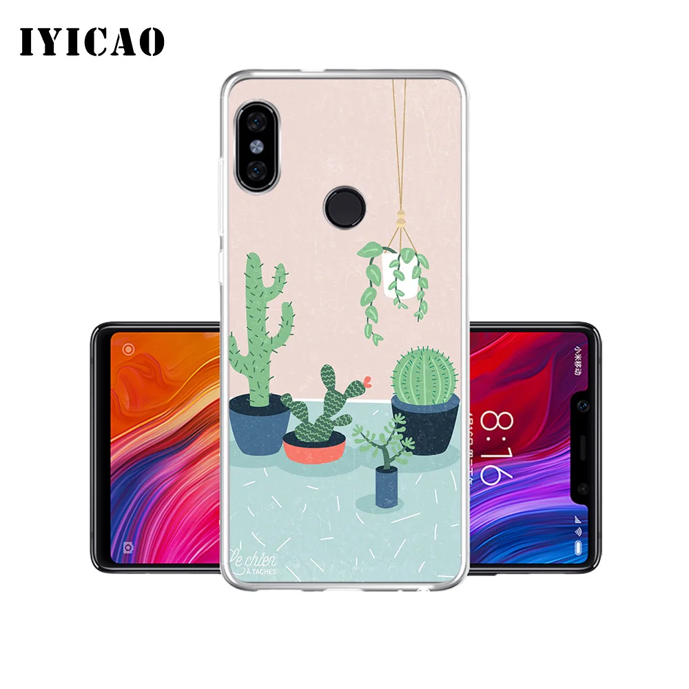 IYICAO милый мягкий силиконовый чехол для телефона С КАКТУСОМ Xiaomi Mi 9 8 SE 6 A1 A2 Lite F1 MIX2S
