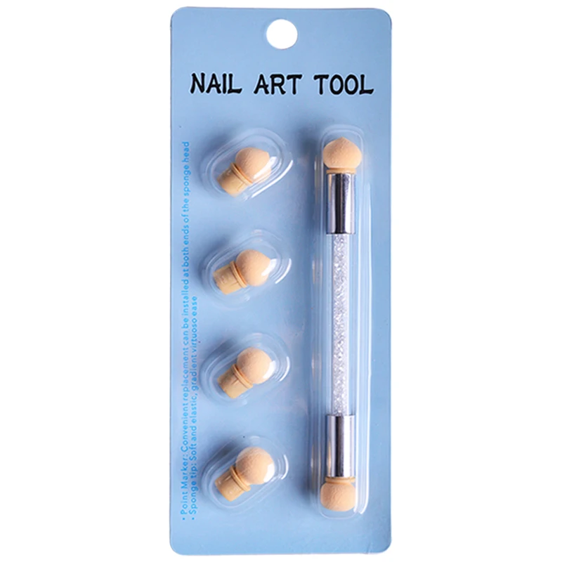 Yinikiz 1 Набор губчатая кисть для дизайна ногтей со стразами градиентная ручка