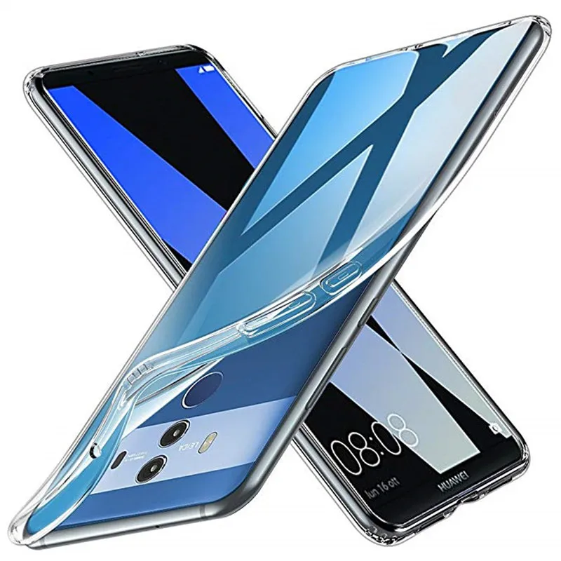 Мягкий прозрачный ТПУ силиконовый чехол для Huawei Mate 10 Porsche дизайн BLA-L29 задняя