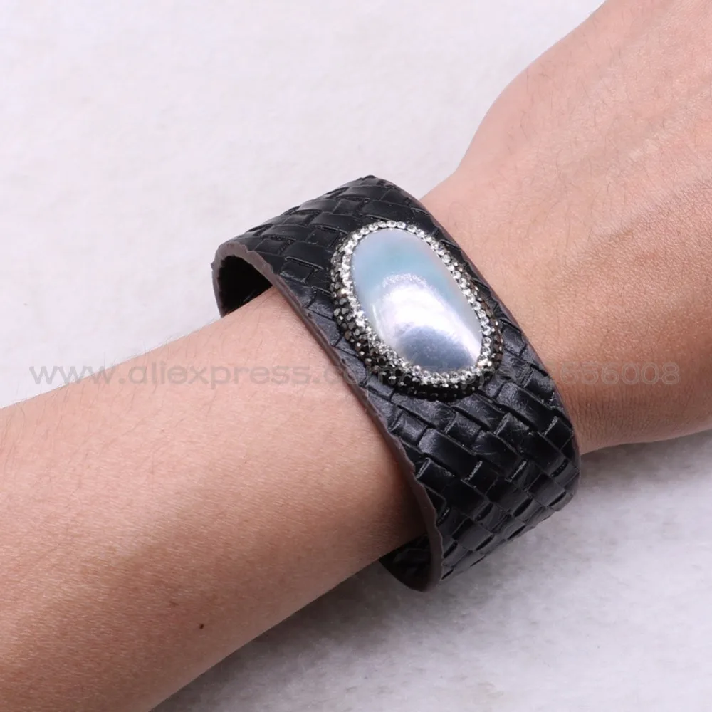 6 шт. модный кожаный браслет разноцветные ювелирные изделия из змеиной кожи со