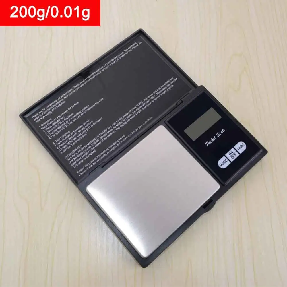 200g 0.01 ЖК-цифровые карманные весы 500/0. 01 г ювелирные изделия золотые весы электронные золотые шкала монеты для дома, аптеки - Цвет: 200g 0.01