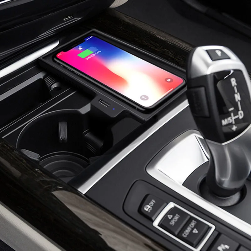 Беспроводное зарядное устройство Qi для BMW X5 2016 2017 2018 2019 держатель телефона