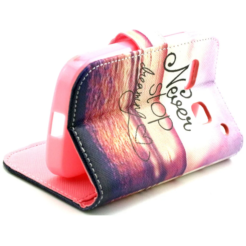 Luxury printing color leather Flip Case For Alcatel One Touch Pop C3 OT 4033D ot4033d cover |