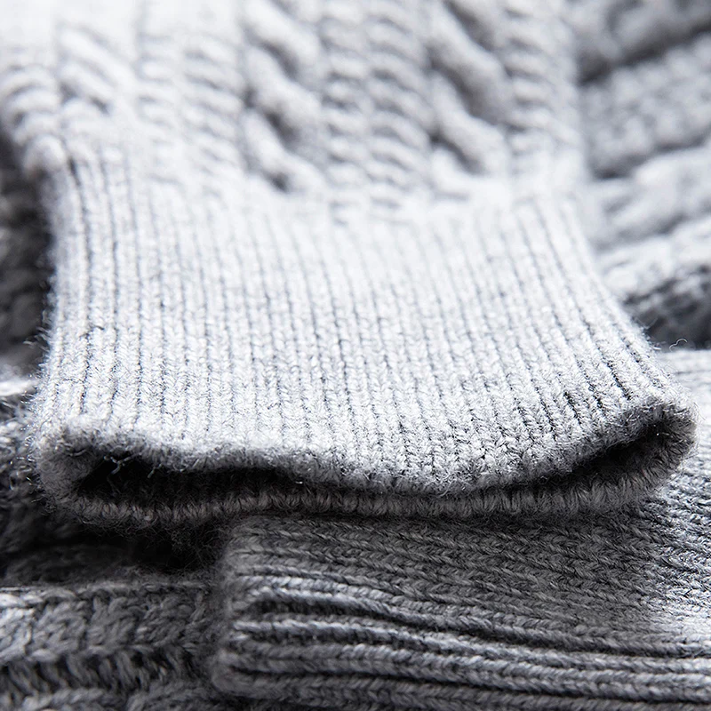 Зимний шерстяной и кашемировый вязаный теплый костюм свитер с круглым вырезом +