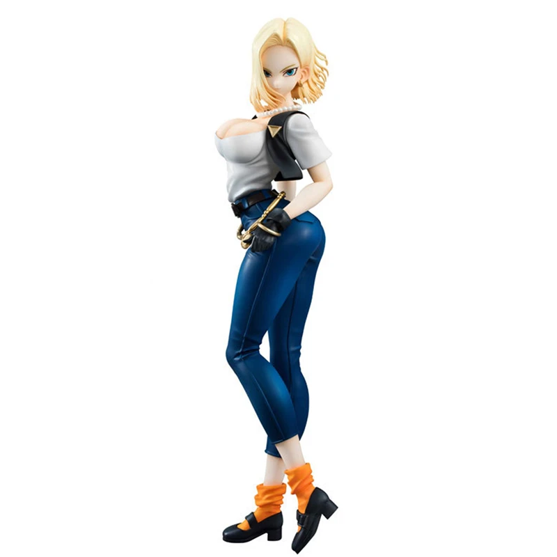20 см аниме Dragon Ball Z Glitter &amp Glamours Android NO. 18 лазурь джинсы Ver ПВХ фигурку Коллекция