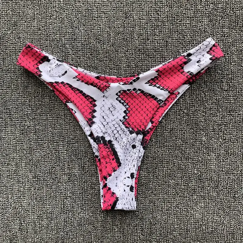 Misswim сексуальное бикини из змеиной кожи 2019 бандо Топ Купальники для женщин с