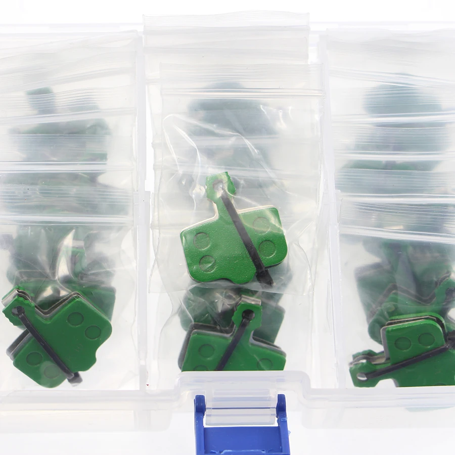 20 пар в коробке Зеленые Полимерные велосипедные дисковые Тормозные колодки для