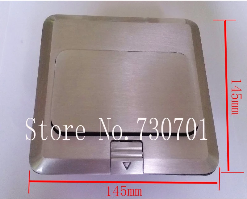 

(Ship from RU) Aluminum Silver Panel EU Standard Pop Up Floor Socket Electrical Outlet /Ground Socket 2pcs/set Free Shipping