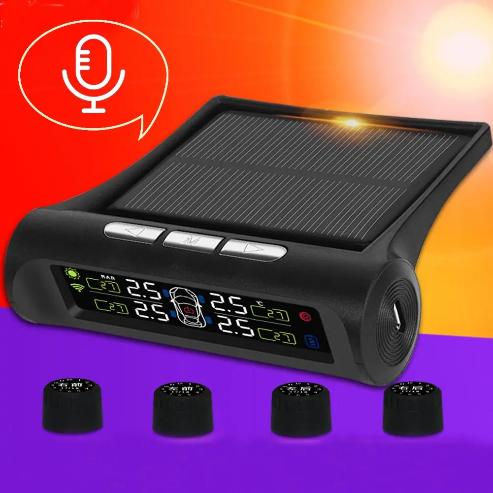 Умная Система мониторинга давления в шинах автомобиля голосовое вещание TPMS