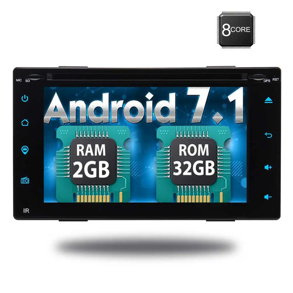2 Din Android 7 1 универсальный автомобильный DVD плеер GPS навигация стерео FM RDS карта Wifi 4G