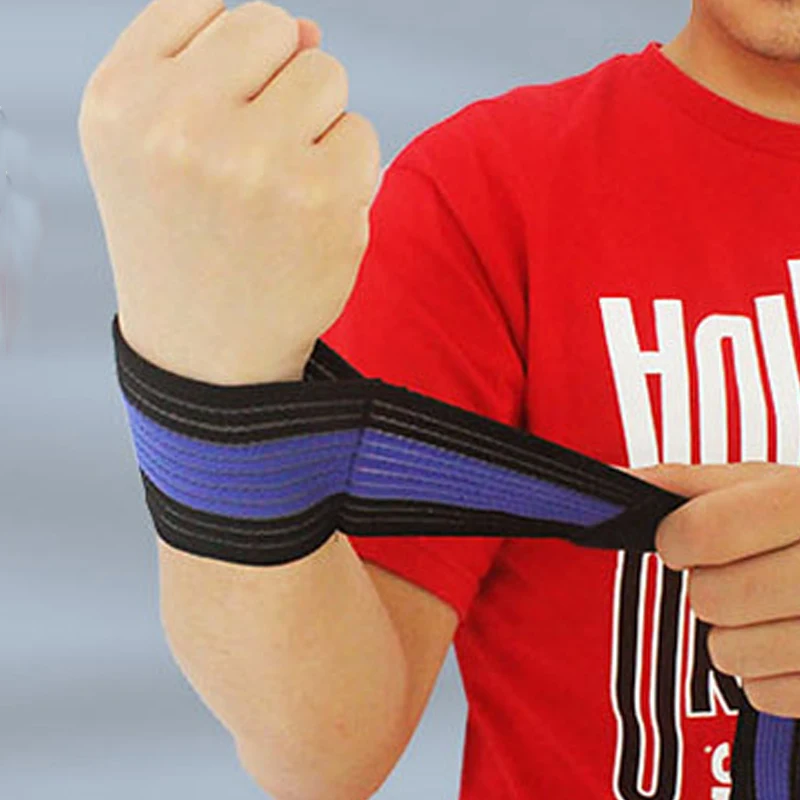 N 2 Pcs Weight Lifting Sports Wristband Gym 1Pair Fitness Wrist Wraps Bandage Training Brace Safety Hands Bands shop-Ho