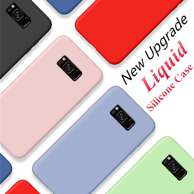 Для Samsung Galaxy M10 M20 M30 A10 A20 A30 S8 S9 Plus S10 Lite жидкий силиконовый чехол для Note 8 9 A40 A50 A60 A70 |