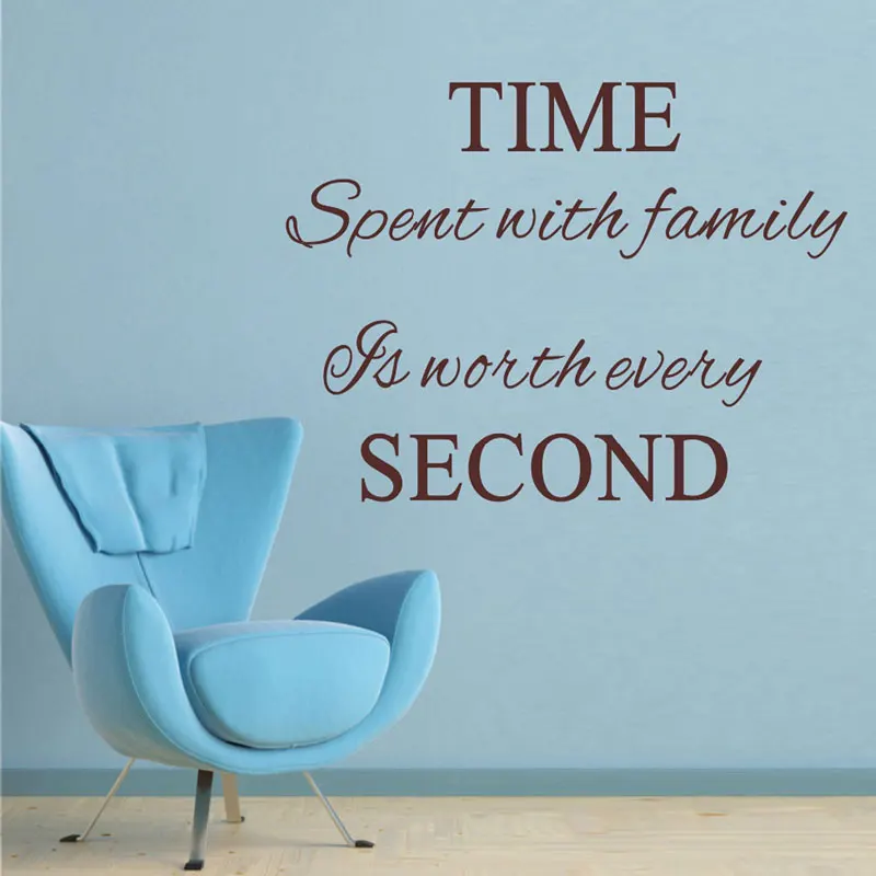 Время потраченные вместе с семьей стоит каждого 02 виниловых настенных