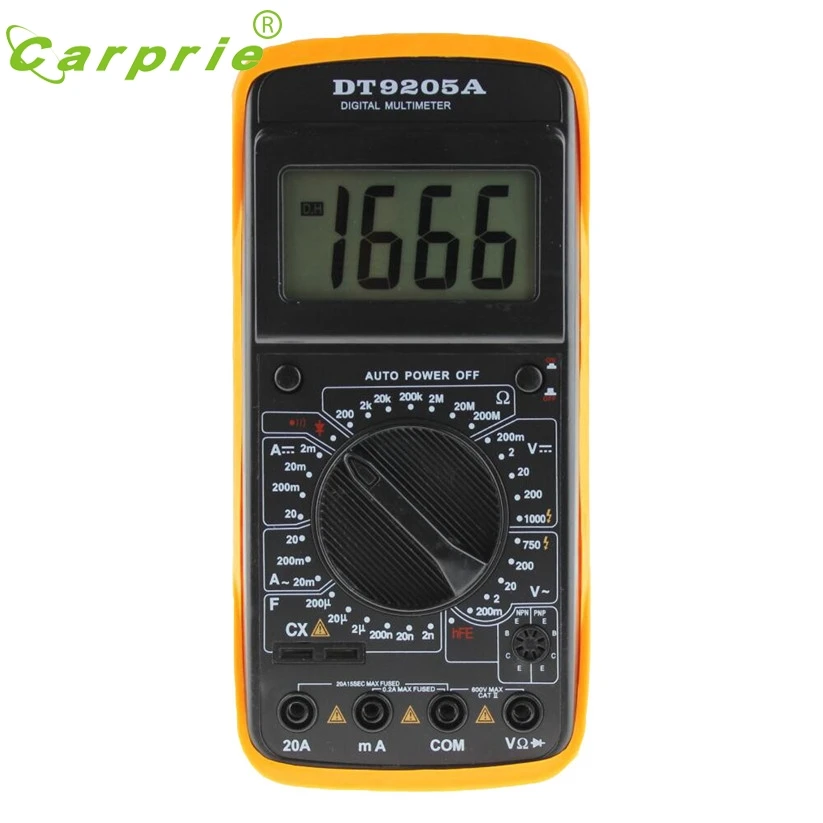 AC DC ЖК дисплей Авто Профессиональный электрический ручной тестер Цифровой