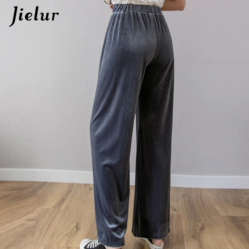 Jielur летние широкие брюки 2019 новые модные длинные свободные Харадзюку женские
