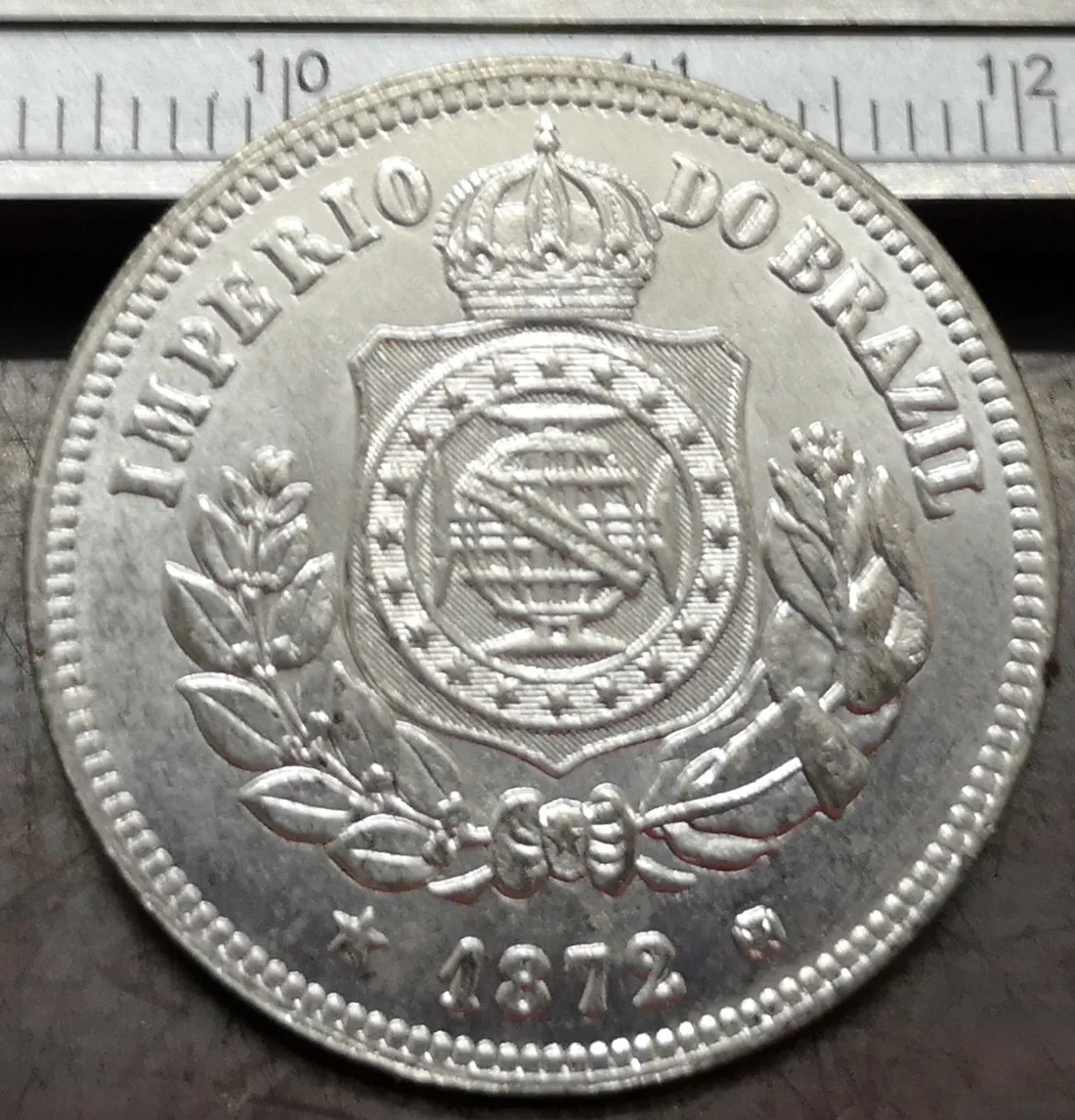 1872 бразильская 100 года серебряная копия монеты рейс-Педро II UNC | Дом и сад