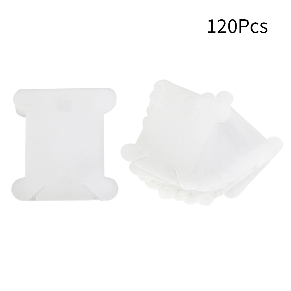 G 120pcs 100/120 шт. Вышивка крестом пластиковый держатель для хранения швейные нитки обмотки пластины печатная плата нитки мулине ремесло шпульки Органайзер - Цвет: G 120pcs