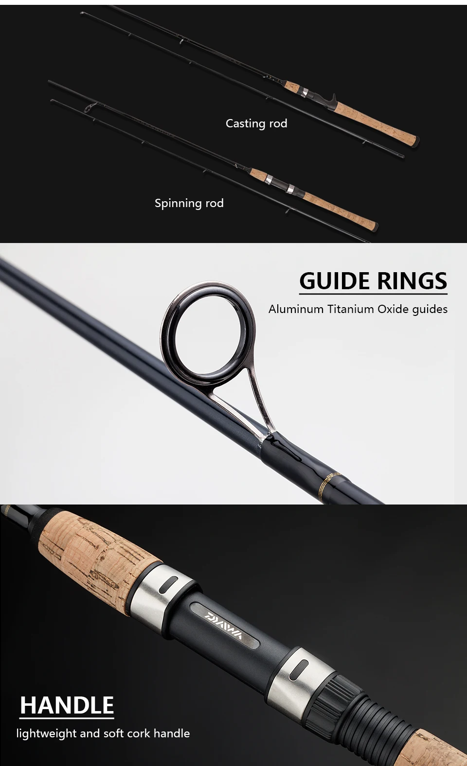 DAIWA CROSSFIRE Спиннинг/углеродная удочка для быстрого действия приманка стержень отвечают требованиям стандартов UL/M/MH Мощность 1,68/1,83/1,98/2,13 м Алюминий оксид руководство