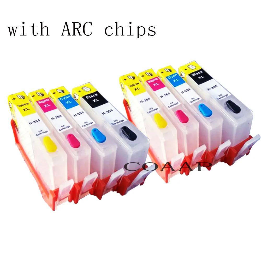 

2 Set Compatible HP 364 cartridges + ARC chips for hp Photosmart 5510 5515 6510 B010a B109 B110a B110c B110e B209 B210 hp364